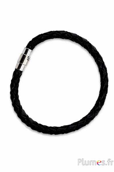 Lederarmband - Ø 60 mm - schwarz